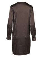 lang mørkebrun kjole NÜ Dark Brown Vanilla Tunic Dress lange ærmer