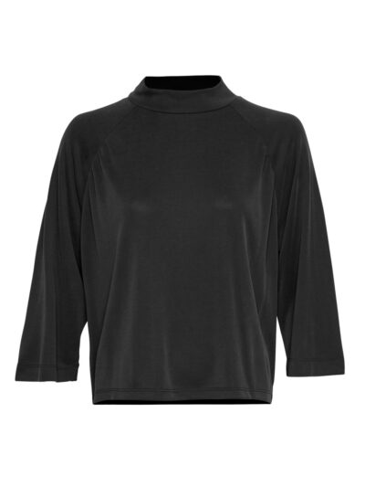 Moss copenhagen sort t-shirt MSCHAdelona Lynette 3/4 Top Black