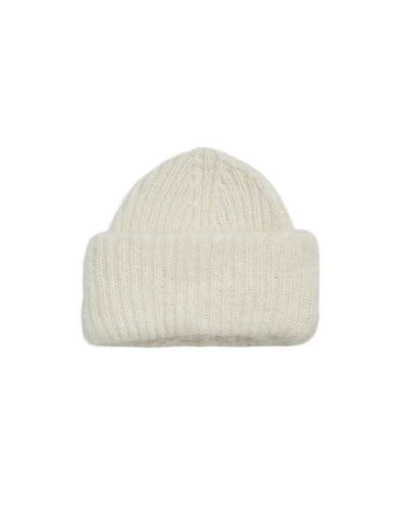 Moss Copenhagen hvid hue i strik MSCHAnnalisa Beanie EGRET