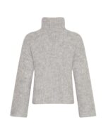 Moss copenhagen grå strik med høj krave MSCHAnnalisa M Pullover LGM