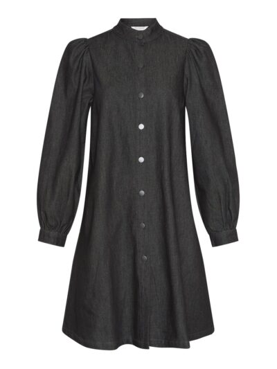 Moss Copenhagen sort skjortekjole denim look MSCHElena Shirt Dress black wash