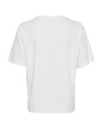 Moss Copenhagen hvid t-shirt MSCHMelea Icon Tee B WHITE/BLACK