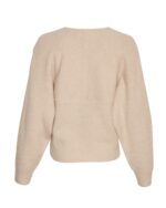 Moss Copenhagen beige strik MSCHZinelle Hope Wrap Pullover PEYOTE