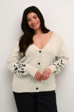 Kaffe Curve KClisetta Knit Cardigan strikket beige cardigan