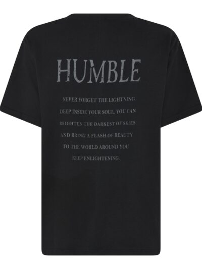 Humble sort t-shirt med tekst på ryggen HAVENHBS TEE Black