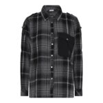 Humble sort skjorte med ternet mønster brystlomme HAYHBS SHIRT Black combi