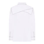 Humble hvid skjorte med sorte syninger HELENAHBS SHIRT White combi