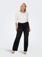 ONLY Carmakoma CARWILLY HW WIDE JEANS | Black Denim