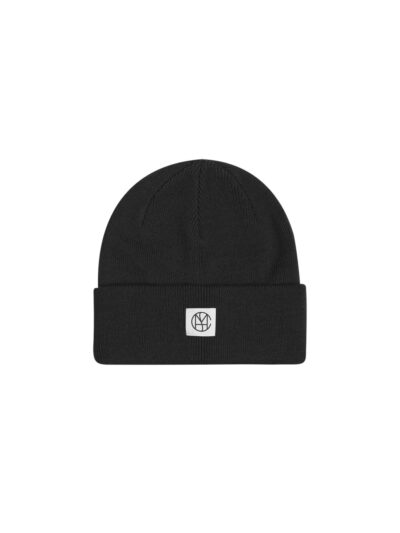 Moss Copenhagen sort hue med logo MSCHMojo Icon Beanie Black