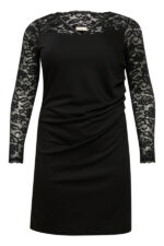 Kaffe Curve Black KCindi Lace Dress sort blondekjole