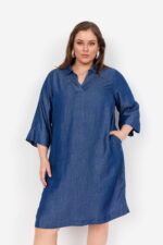 Wasabi Denim Tunic WA-FLORA 5 blå denim tunika