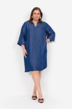 Wasabi Denim Tunic WA-FLORA 5 blå denim tunika