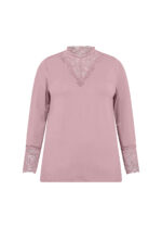 Wasabi Woodrose Blouse WA-STELLA 8 rosa bluse med blonder