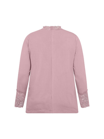 Wasabi Woodrose Blouse WA-STELLA 8 rosa bluse med blonder