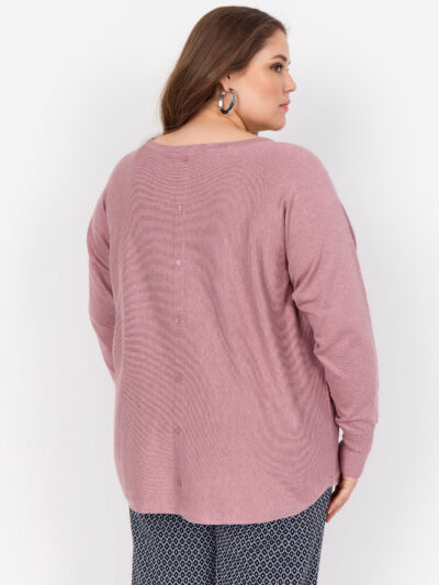 Wasabi Woodrose Pullover WA-SAMANDA 1 rosa striktrøje