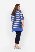 Wasabi Blue Pullover WA-SAMANDA STRIPE 2 stribet strik
