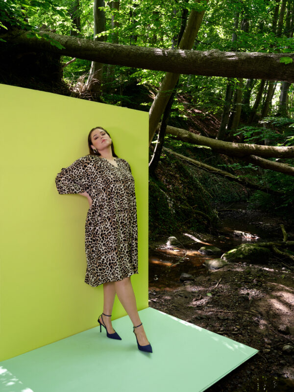 Wasabi Brown Dress WA-VANJA 2 leopard kjole