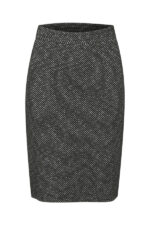 Sort glitrende kort nederdel Kaffe KAtippie Skirt Black/Chalk mini check