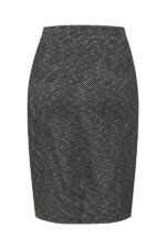 Sort glitrende kort nederdel Kaffe KAtippie Skirt Black/Chalk mini check