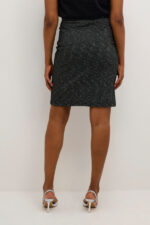 Sort glitrende kort nederdel Kaffe KAtippie Skirt Black/Chalk mini check