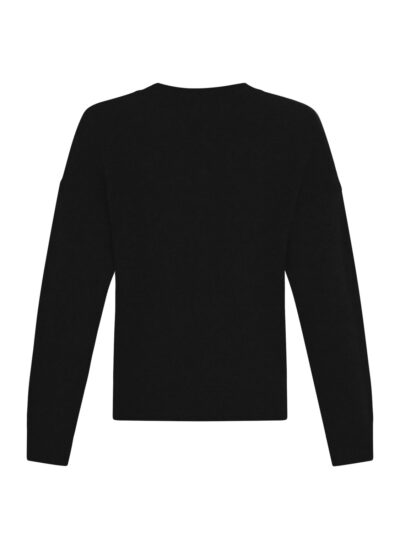 Moss Copenhagen MSCHFestina Hope Pullover Black sort strik med sænkede skuldre