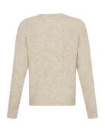 MSCHFestina Hope Pullover Oatmeal Melange beige strik med sænkede skuldre