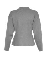 Moss Copenhagen MSCHMirielle Hasle Cardigan MGM figursyet grå cardigan med små sorte knapper