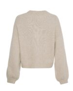 Moss Copenhagen MSCHPetrinelle Hope Cardigan beige cardigan med rib-kanter