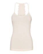 Lys beige top med tynde stroppe rog blonder på ryggen Tim & Simonsen Rosie top | Panna