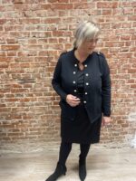 Janni i sort blazer med knapper ONLY Carmakoma Black Blazer CARNETTE L/S NEW BLAZER JRS