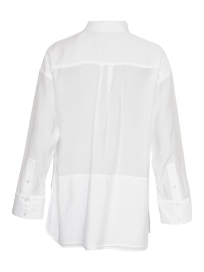 Hvid skjorte let gennemsigtig oversize look MOSS Copenhagen MSCHBarrington Shirt White