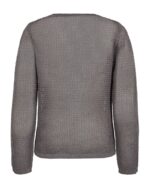 Let gennemsigtig metallic strik med v-hals. Freequent FQTERNE-PULLOVER Grey w Silver