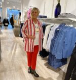 janni med rød stribet skjorte Wasabi WA-ADINA 2 LIPSTICK COMBI