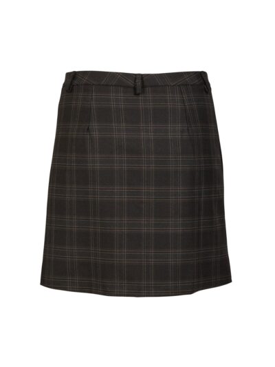 kort brun nederdel med ternet mønster NÜ Yenna Skirt Dark Brown mix