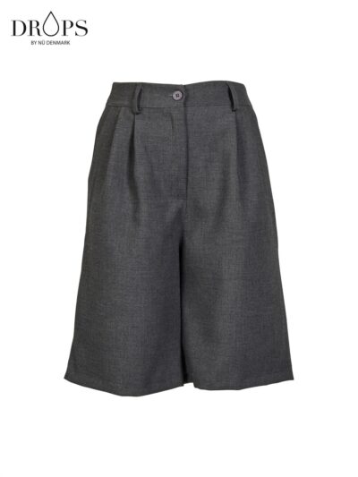 lange grå shorts med elastik i taljen NÜ Yrisa Bermuda Shorts grey