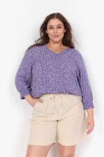sandfarvet shorts med elastisk talje Wasabi WA-ERICA 1 SAND