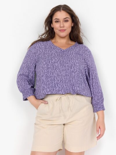 sandfarvet shorts med elastisk talje Wasabi WA-ERICA 1 SAND