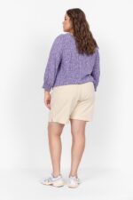 sandfarvet shorts med elastisk talje Wasabi WA-ERICA 1 SAND