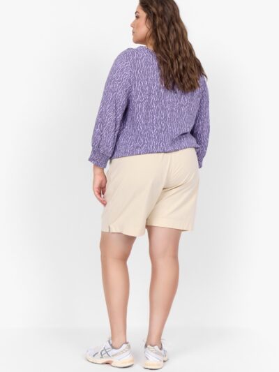 sandfarvet shorts med elastisk talje Wasabi WA-ERICA 1 SAND
