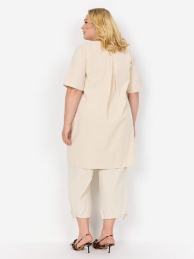sandfarvet tunika med lommer Wasabi WA-ERICA 7 Sand