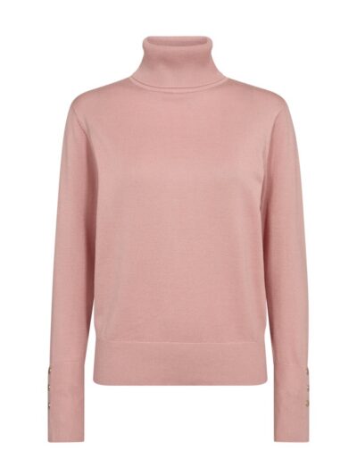 lyserød langærmet bluse med rullekrave Freequent FQKATIE-PULLOVER Misty Rose