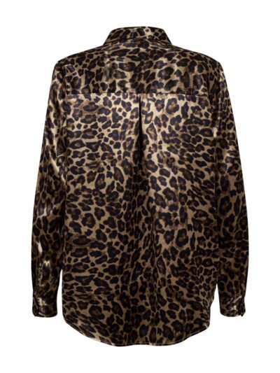 ryggen af leopard mønstret skjorte Freequent FQCARA-SHIRT Partridge w. Black