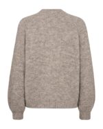 Kort beige cardigan med knapper Freequent FQLOUISA-CARDIGAN Desert Taupe Melange