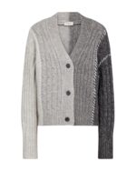 grå cardigan i forskellige nuancer med tre knapper foran Freequent FQHELEN-CARDIGAN Grey