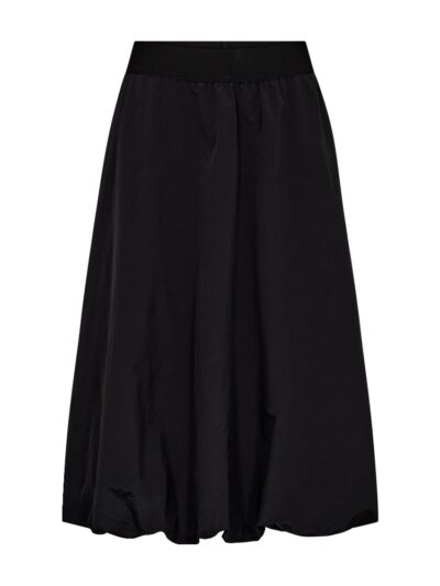 sort ballonnederdel med elastik i taljen Freequent FQMINDY-SKIRT Black