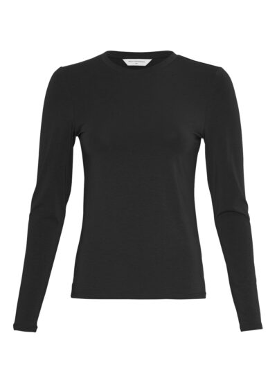basic sort langærmet t-shirt Moss Copenhagen MSCHBetrina O LS Top Black