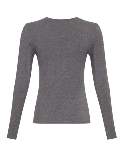 basic grå langærmet t-shirt MOSS Copenhagen MSCHBetrina O LS Top MGM