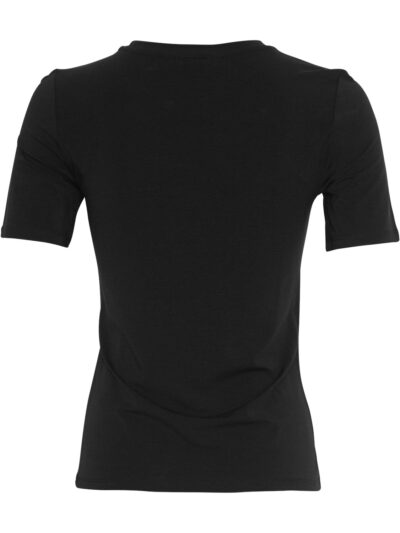 ryggen af Basic kortærmet t-shirt med rund hals MOSS Copenhagen MSCHBetrina O SS Tee Black