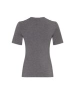 ryggen af basic grå kortærmet t-shirt med rund hals. MOSS Copenhagen MSCHBetrina O SS Tee MGM