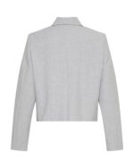 ryggen af kort grå blazer med knappelukning MOSS Copenhagen MSCHHenrike Blazer LGM
